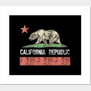 Charcoal California Republic Posters and Art